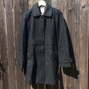 Tulle Wool Blend Trench Coat